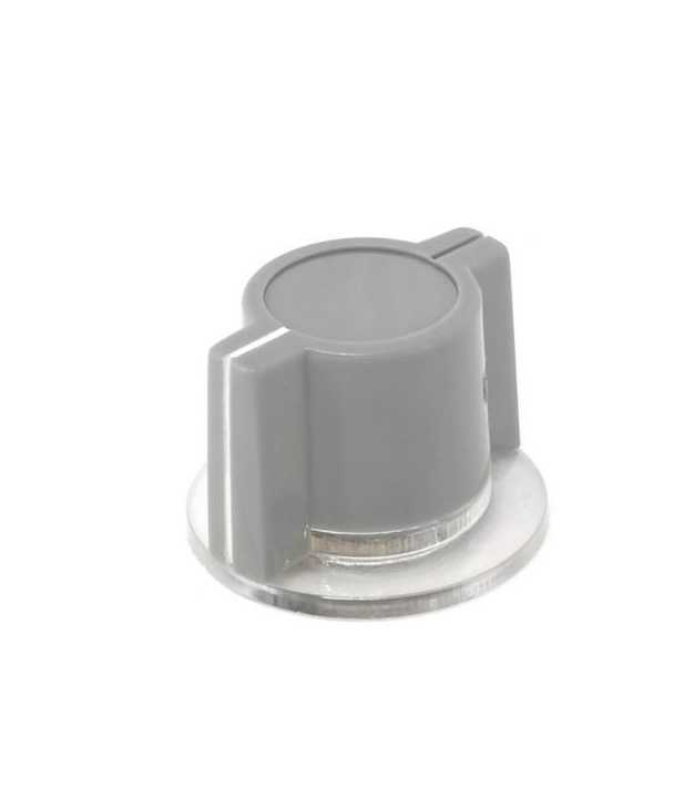 Plastic Gray Knob 26x18mm Shaft Hole 6.4mm