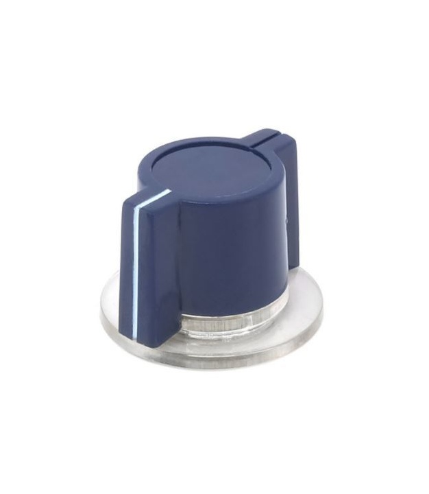 Plastic Dark Blue Knob 26x18mm Shaft Hole 6.4mm