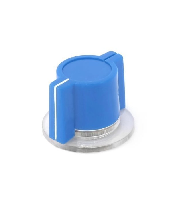 Plastic Light Blue Knob 26x18mm Shaft Hole 6.4mm
