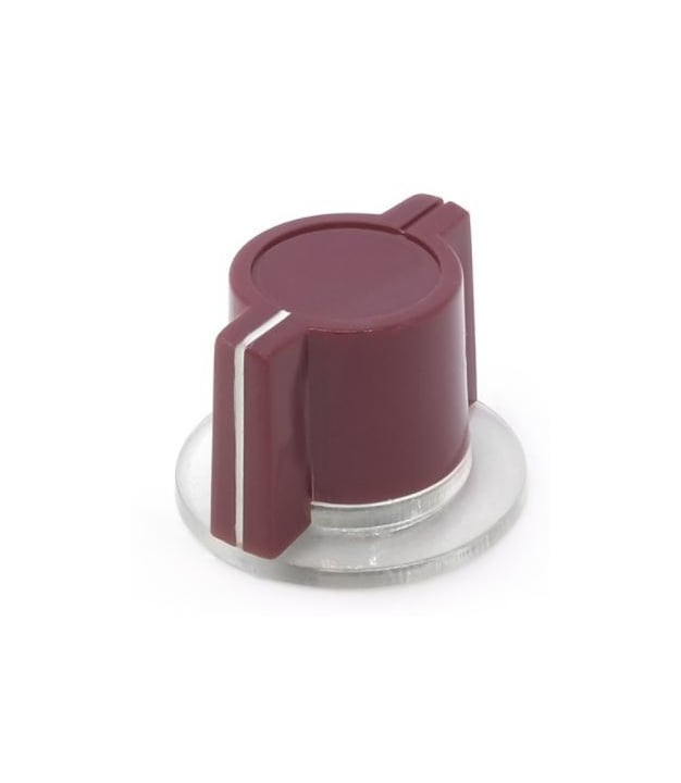 Plastic Oxblood Knob 26x18mm Shaft Hole 6.4mm