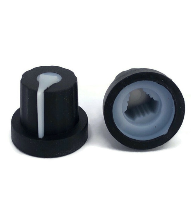 Black knob White Pointer 16x14mm shaft hole 6x18T 