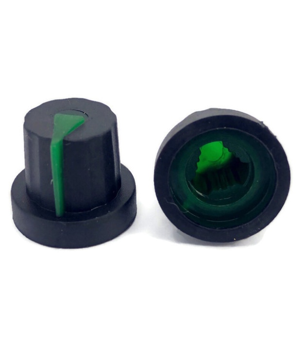 Black knob Green Pointer 16x14mm shaft hole 6x18T 
