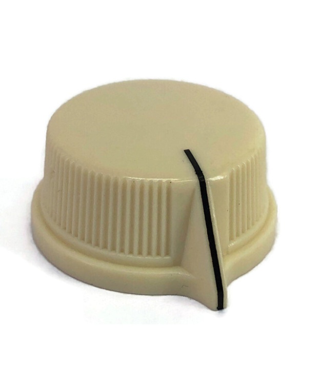 Cream knob 29x13mm shaft hole 6.40mm