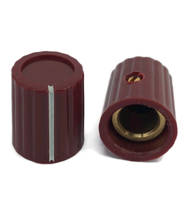 Plastic Oxblood knob 15X13mm Shaft Hole 6.4mm