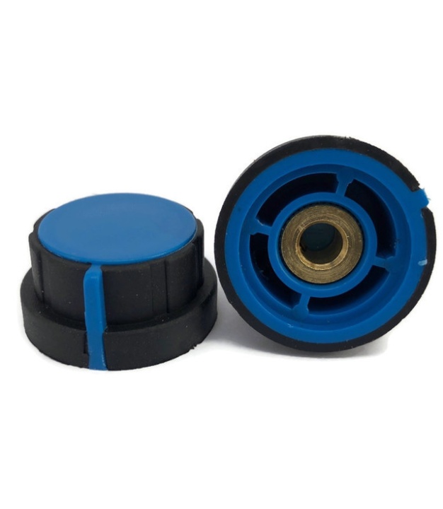 Black knob Blue Top 32X16mm Shaft Hole 6.4mm