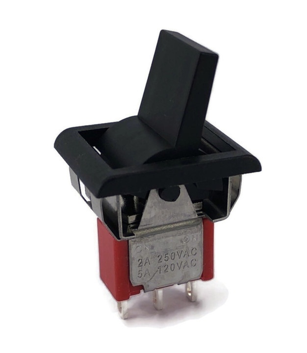 Mini Rocker Switch ON-ON SPDT Black Lever