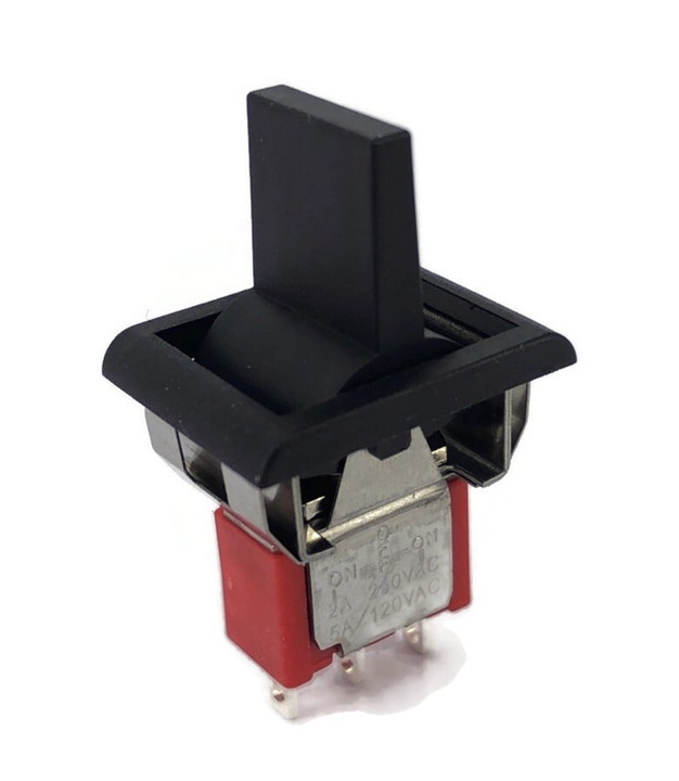 Mini Rocker Switch ON-OFF-ON SPDT Black Lever