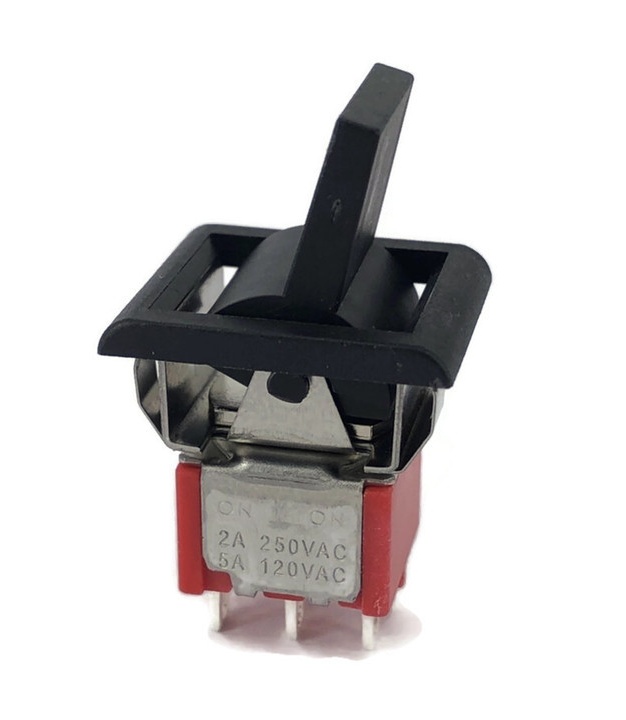 Mini Rocker Switch ON-ON DPDT Black Lever