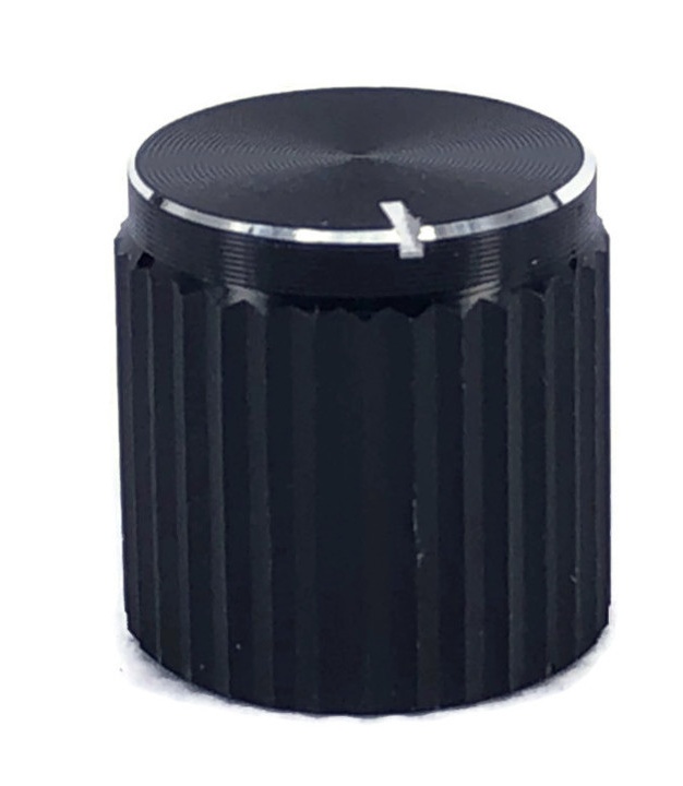 black Control Knob 12x12mm Shaft Hole 6x18T