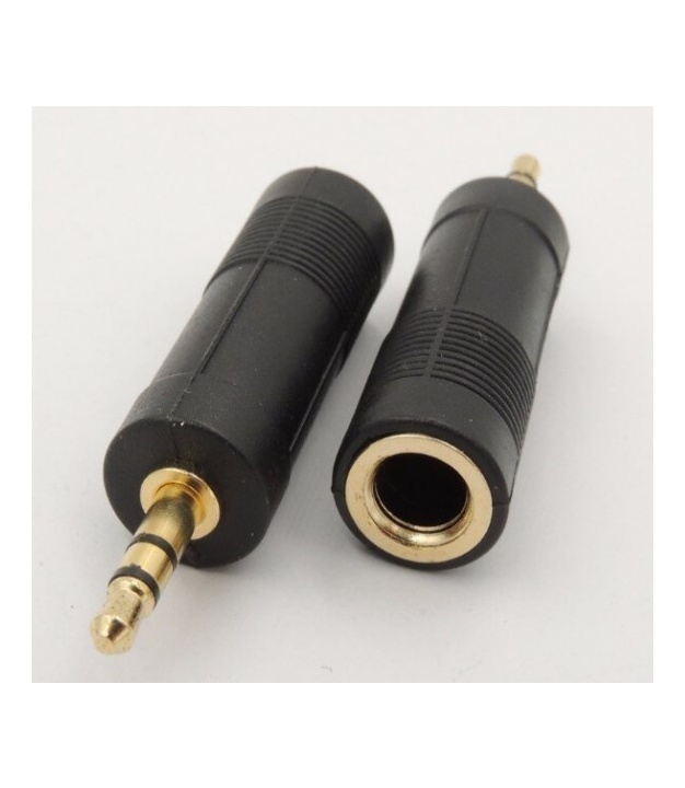 3.5mm STEREO to 6.35mm 1/4" Jack Adaptor Gold plated