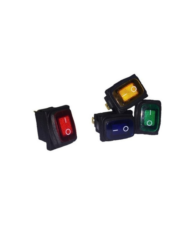 Waterproof Rocker Switch Yellow ON/OFF SPST Panel Mount LAMP 12V