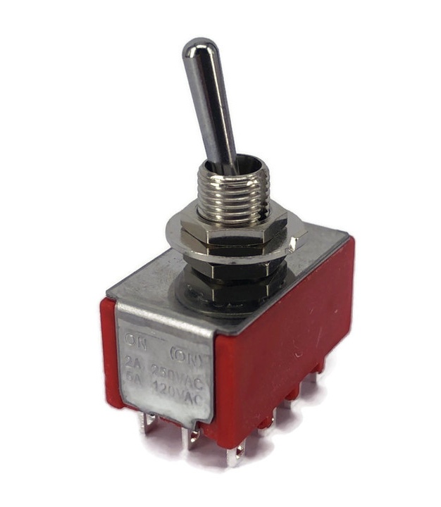 Mini Toggle Switch 1M Series 4PDT Momentary On-(On)