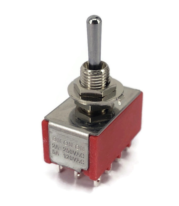 Mini Toggle Switch 1M Series 4PDT On-On-On