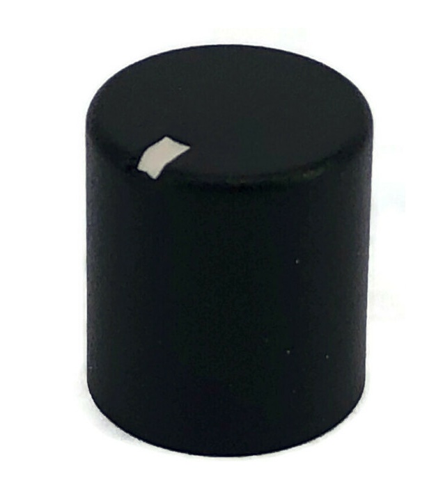 Black control knob 9.8x11mm Shaft hole 6x18T