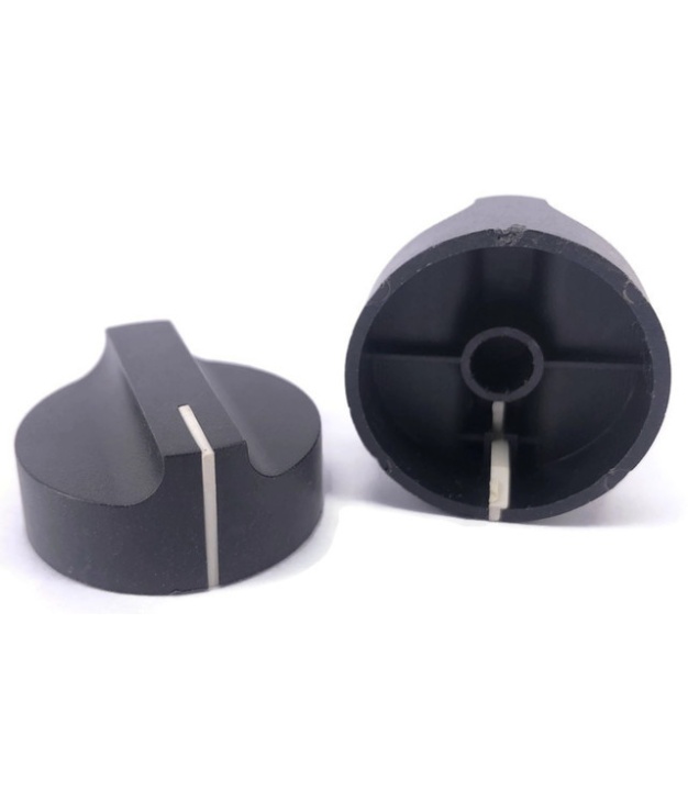 Black Plastic Knob 30x14mm Shaft Hole 6x18T