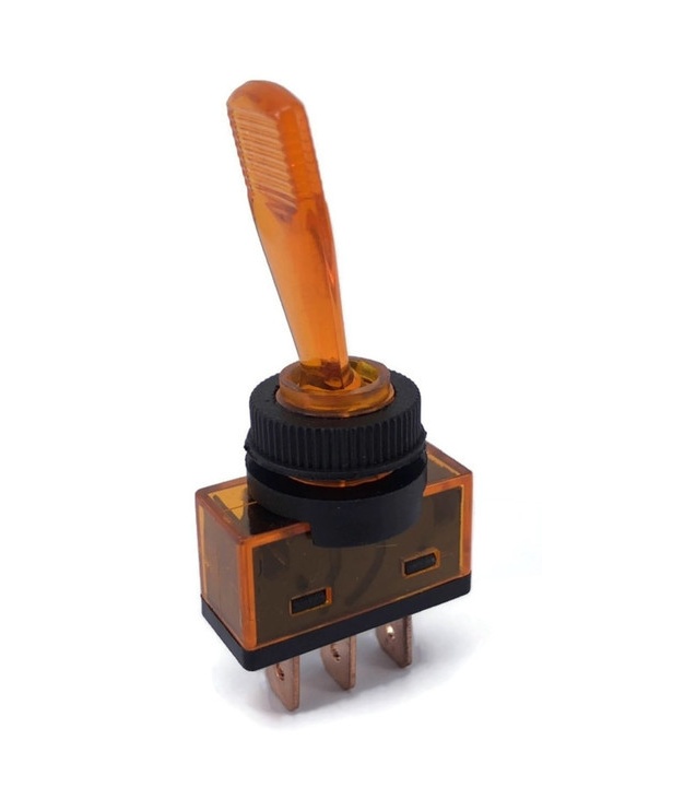 Toggle Switch SPST On-On Yellow