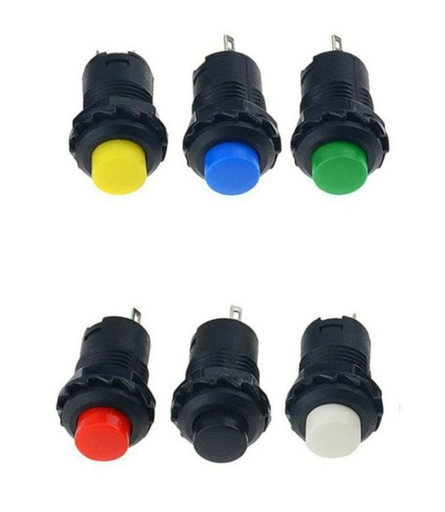 PUSH BUTTON SWITCH MOMENTARY White Color SPST 3A 250VAC 12mm 