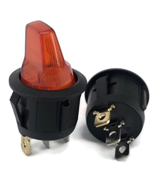 Illuminated Rocker Switch ON-OFF 12V RED LED SPST