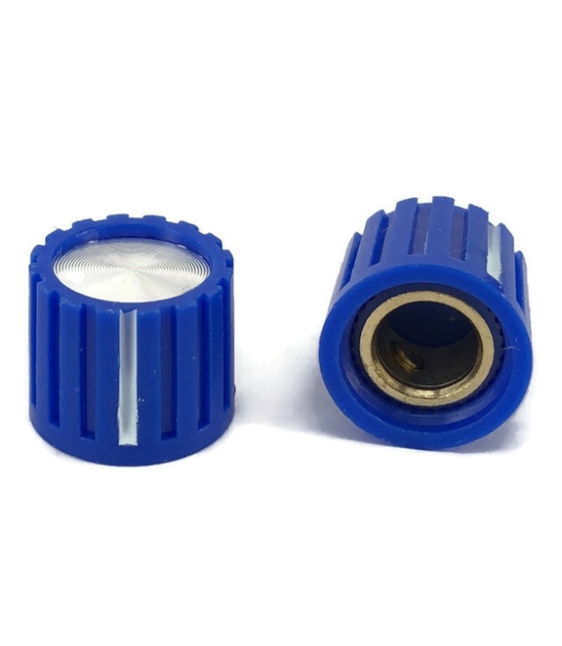 Control knob Blue color 13x11mm Shaft hole 6.4mm