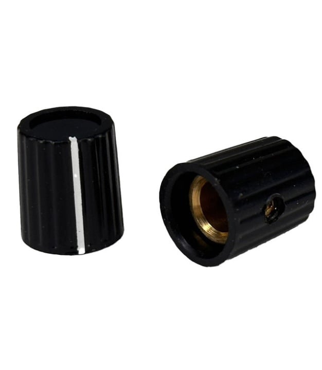 Plastic Black knob 15X13mm Shaft Hole 6.4mm
