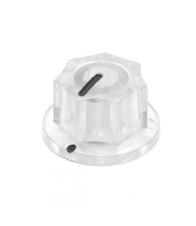 MXR Style Fluted Clear Knob Shaft 6x18T