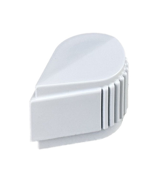 Daka-ware Pointer White Knob 27x18mm Shaft 6.4mm