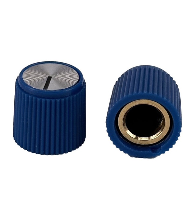 Blue Rogan knob 13x12mm Shaft Hole 6.4mm