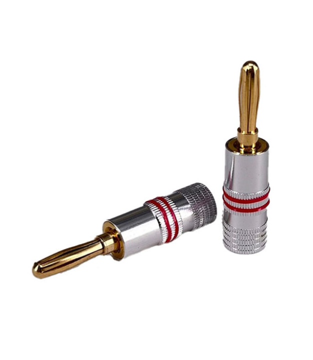 Banana Plug Gold Plated with Red Line