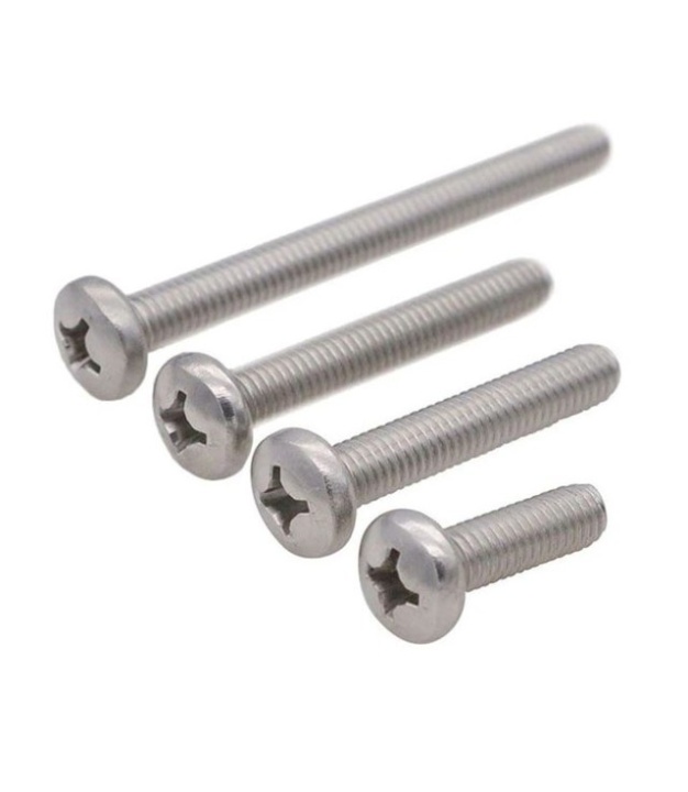 M4 Steel Screw Cross Round Head M4x50mm
