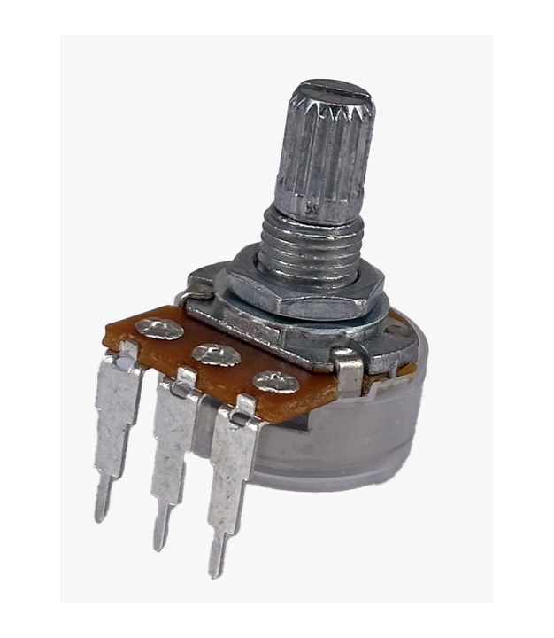 TAYDA 10K OHM Linear Taper Potentiometer Spline Shaft PCB Mount