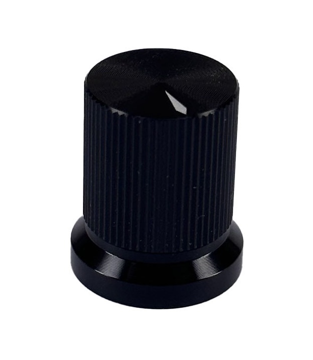 Black Knurled Aluminum knob 17x20mm Shaft Hole 6mm