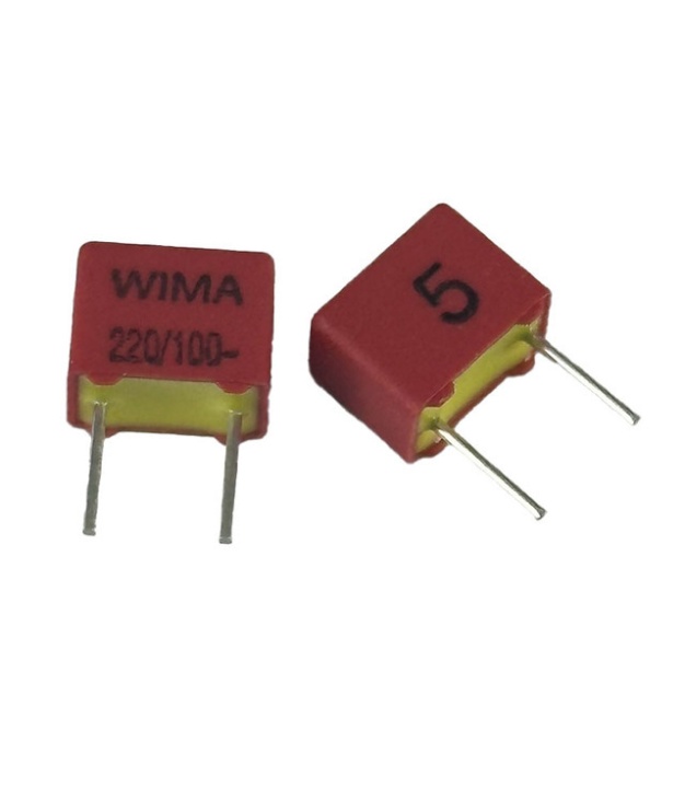 220pF 100V 5% Polypropylene Film/Foil Box Type Capacitor