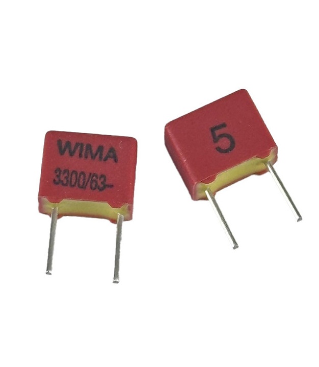 3300pF 63V 5% Polypropylene Film/Foil Box Type Capacitor