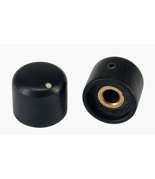 Black Ebony Dome knob 20x17mm Shaft 6.00mm