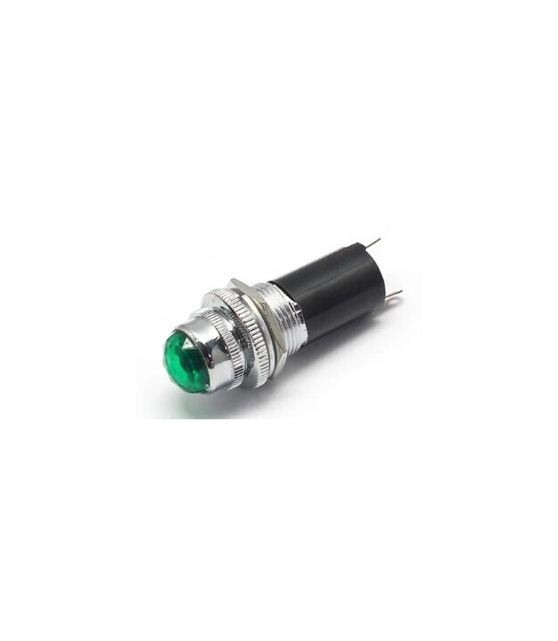16mm Green Diamond Head Led Indicator Lamp Panel Mount 6V