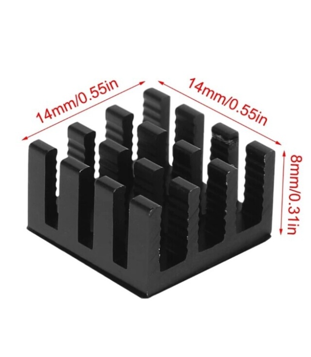 ฺBlack Heatsink Aluminum 14*14*8cm