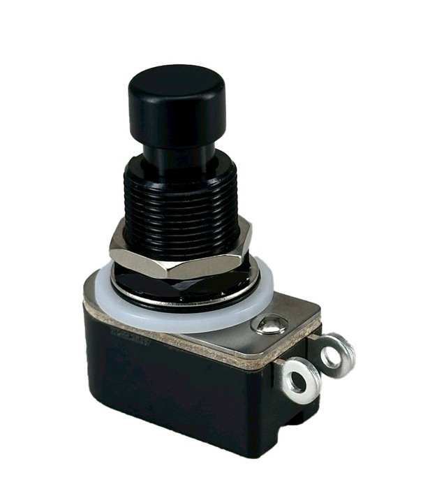 SPST Momentary Soft Touch Push Button Stomp Foots / Pedal Switch Black Shaft 
