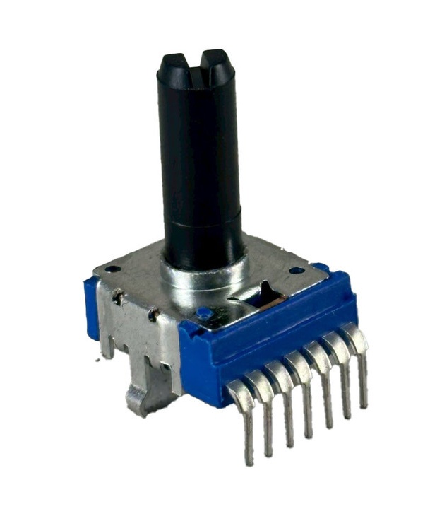 TAYDA 50K OHM Linear Taper Potentiometer D Shaft PCB 14mm Dual gang Center detent 