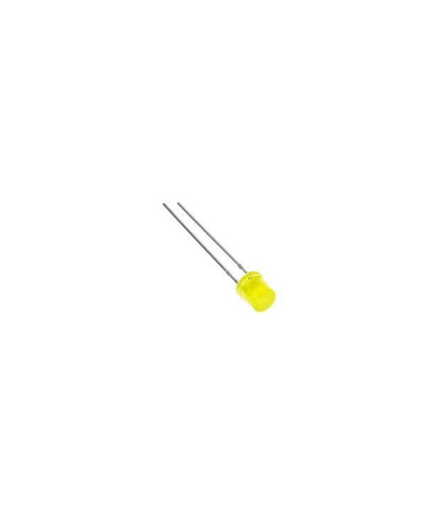 FLAT TOP Yellow LED 3mm Diffuse Lens