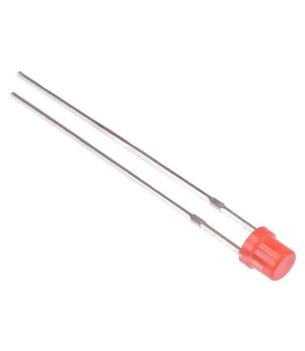 FLAT TOP RED LED 3mm Diffuse Lens