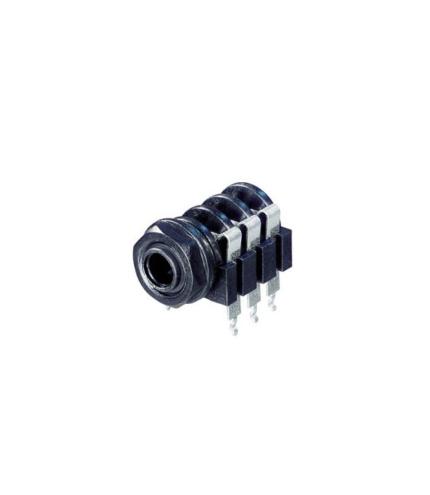 REAN NYS219 6.35mm 1/4" Stereo Insulated Socket Jack PCB Long Pins