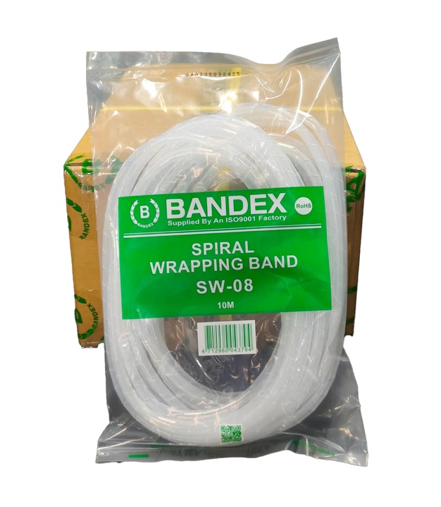 8mm White Length 10M Spiral Wrapping