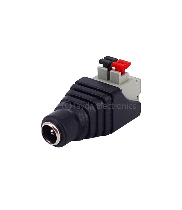 DC Power Female Jack Push Button 2 Pin Terminal 5.5x2.1mm
