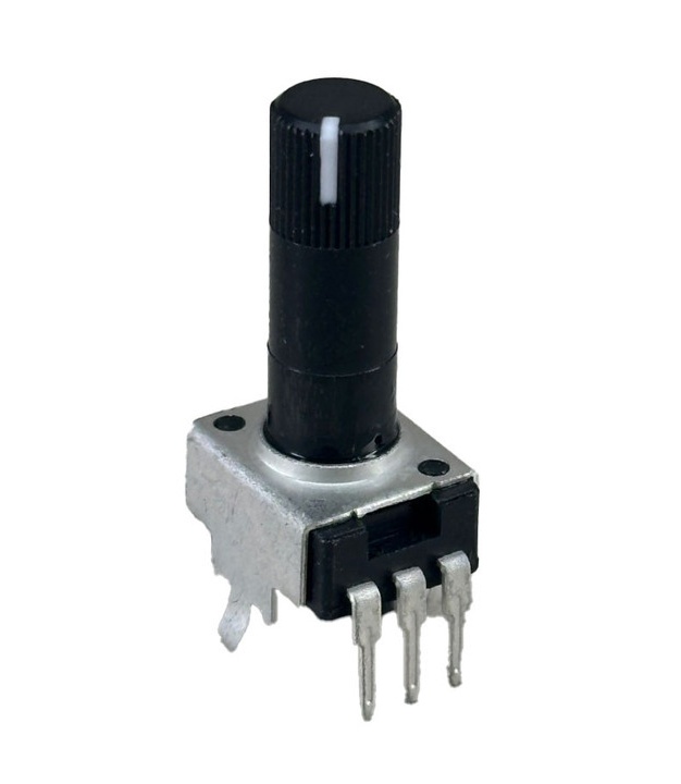 TAYDA 10K OHM Logarithmic Taper Potentiometer Spline Shaft PCB Mount