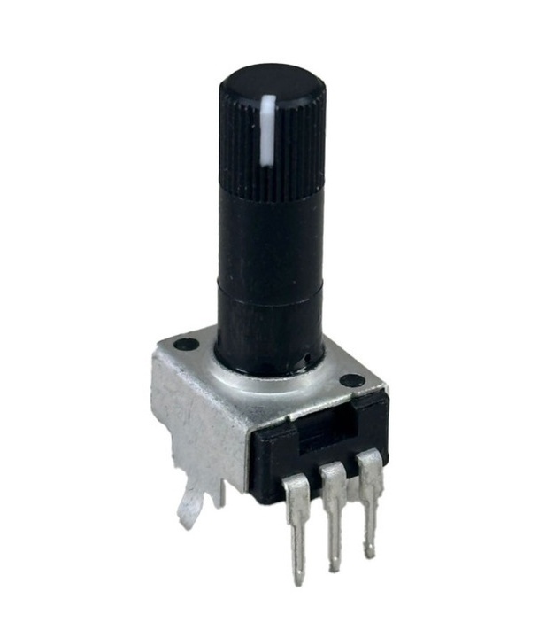 TAYDA 100K OHM Logarithmic Taper Potentiometer Spline Long Shaft PCB Mount