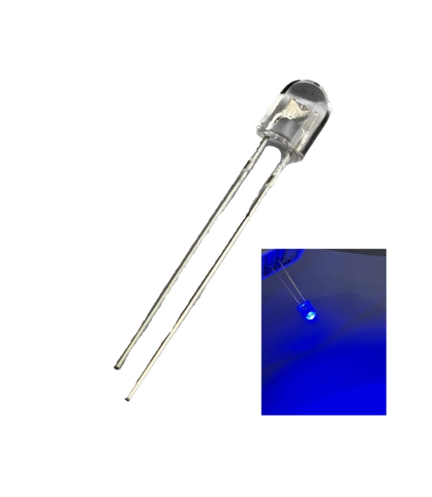 5mm Oval Transparent LED 5mm diffuse Lens edgeless 3V