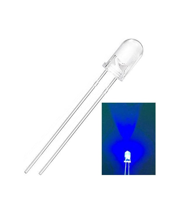LED 5mm Blue Flashing Water Clear 