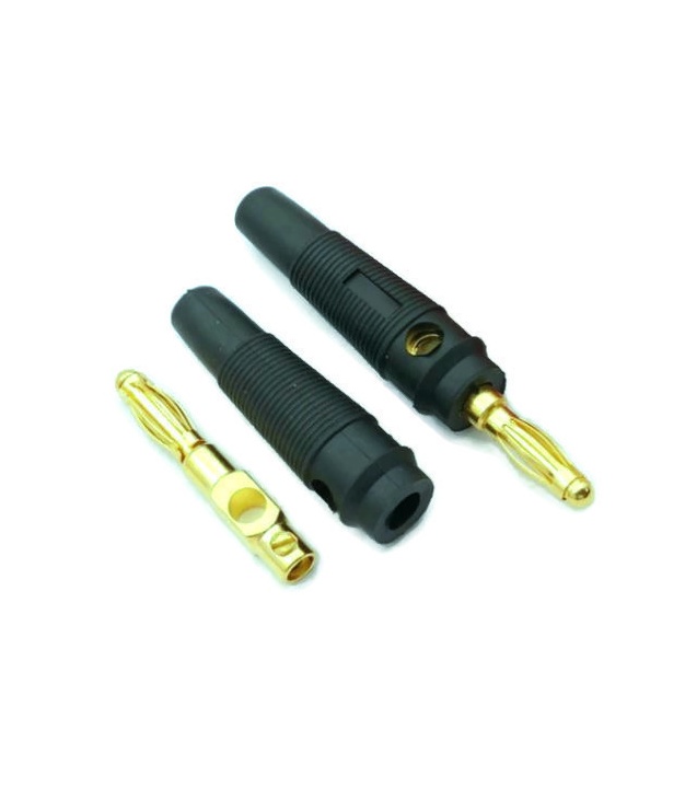4mm Banana Male Plug Black Gold Plated