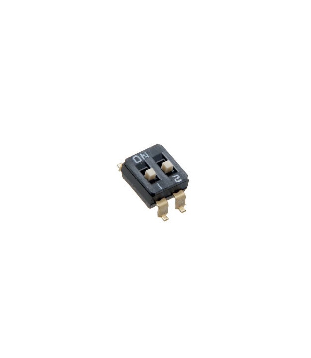 Dip Switch SMT 2 positions 2.54mm Gold Plated Contact