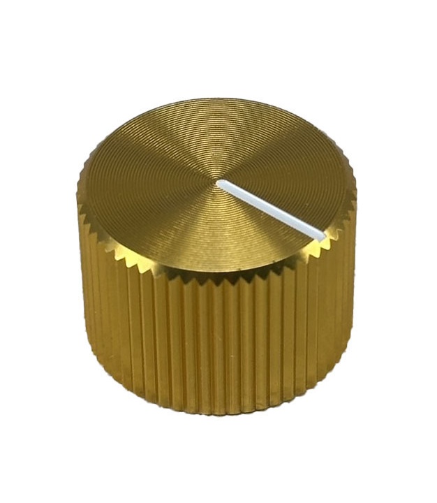 Knurled Aluminum Yellow Knob Shaft Diameter6mm